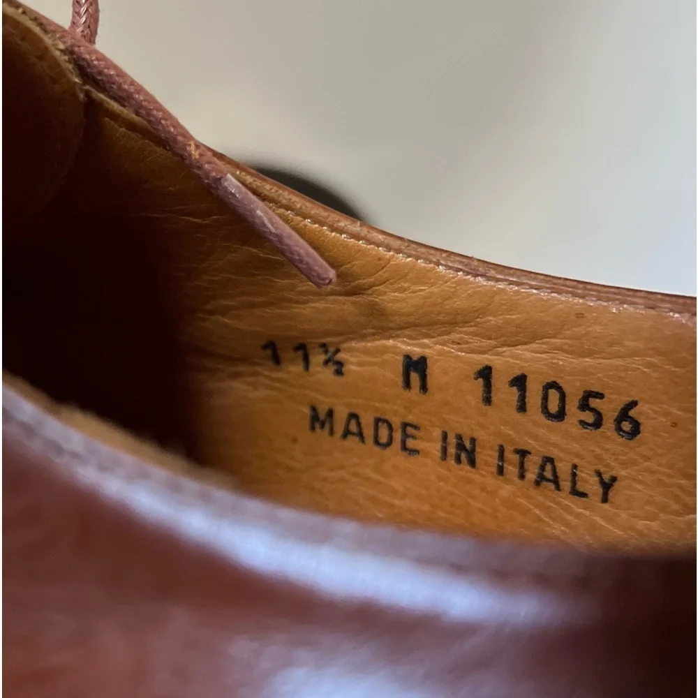 J. Murphy Size 11 1/2M Men’s Brown Leather Lace Up Shoes